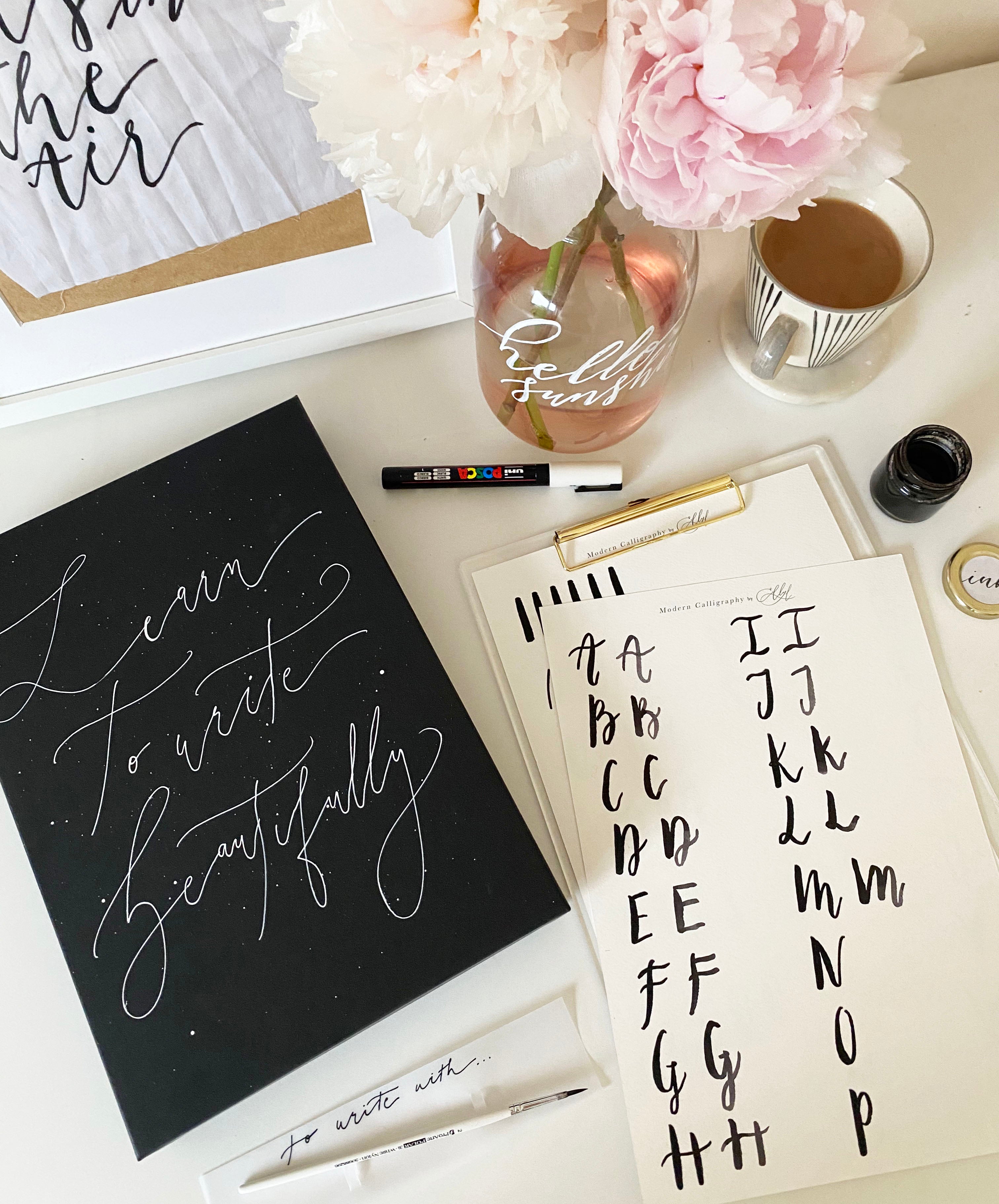 Hand-Lettering Workbook  The Whole Shabang by The Basic Life of Brooke